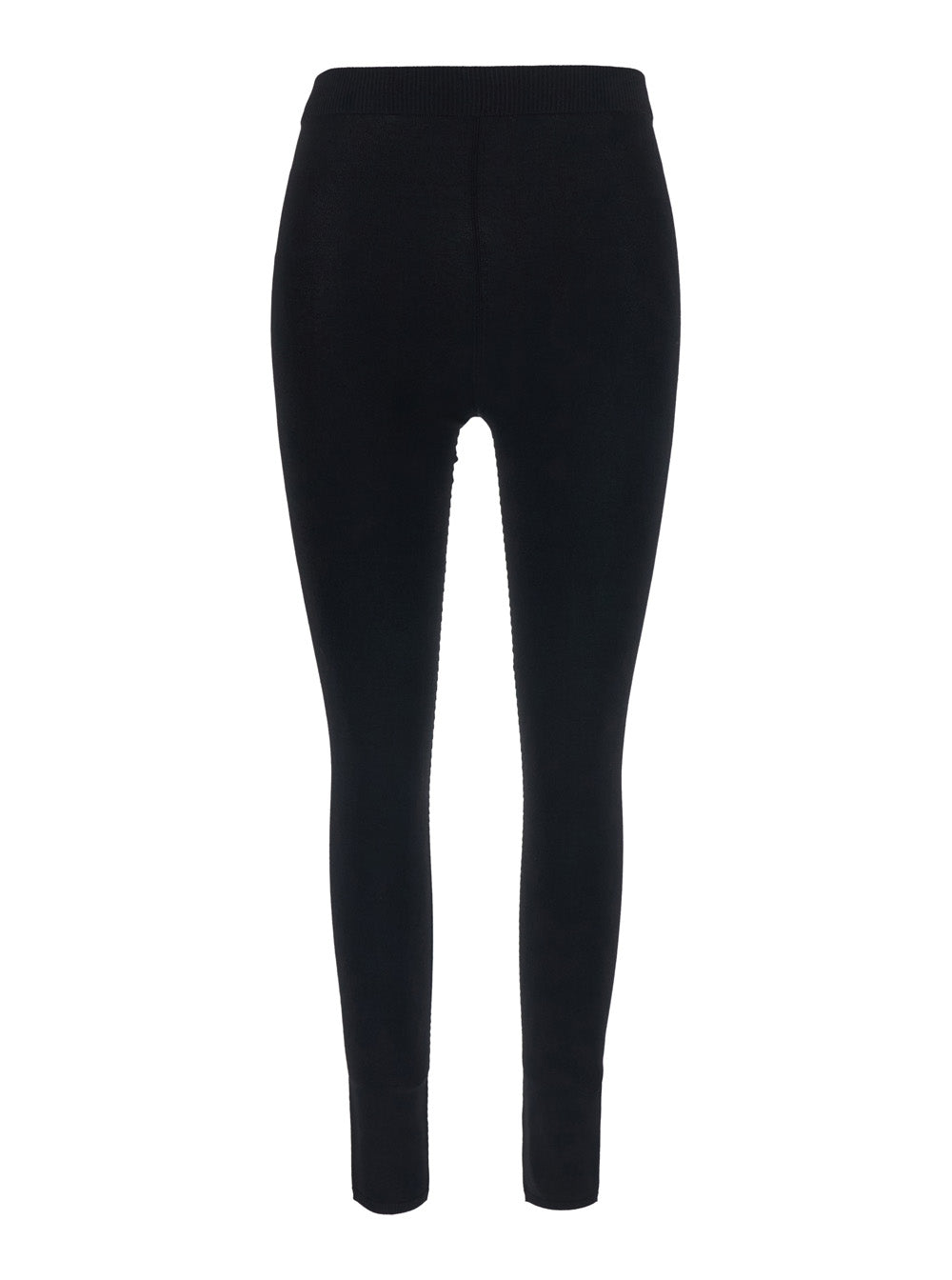 BALENCIAGA Balenciaga Women Black Leggings With Back Logo Lettering In Viscose Women