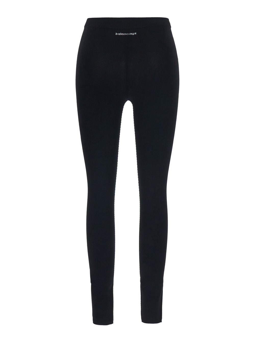 BALENCIAGA Balenciaga Women Black Leggings With Back Logo Lettering In Viscose Women