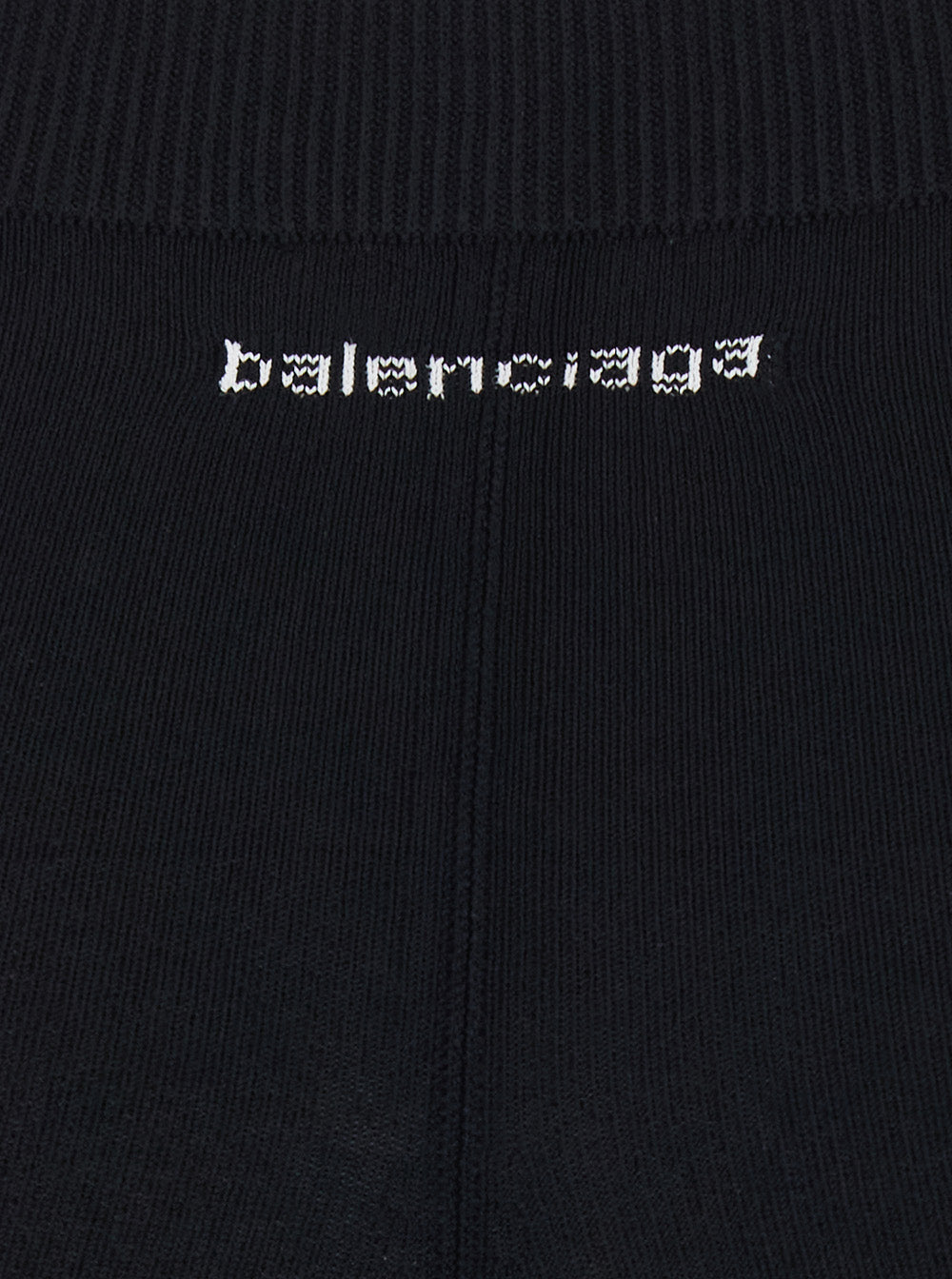 BALENCIAGA Balenciaga Women Black Leggings With Back Logo Lettering In Viscose Women