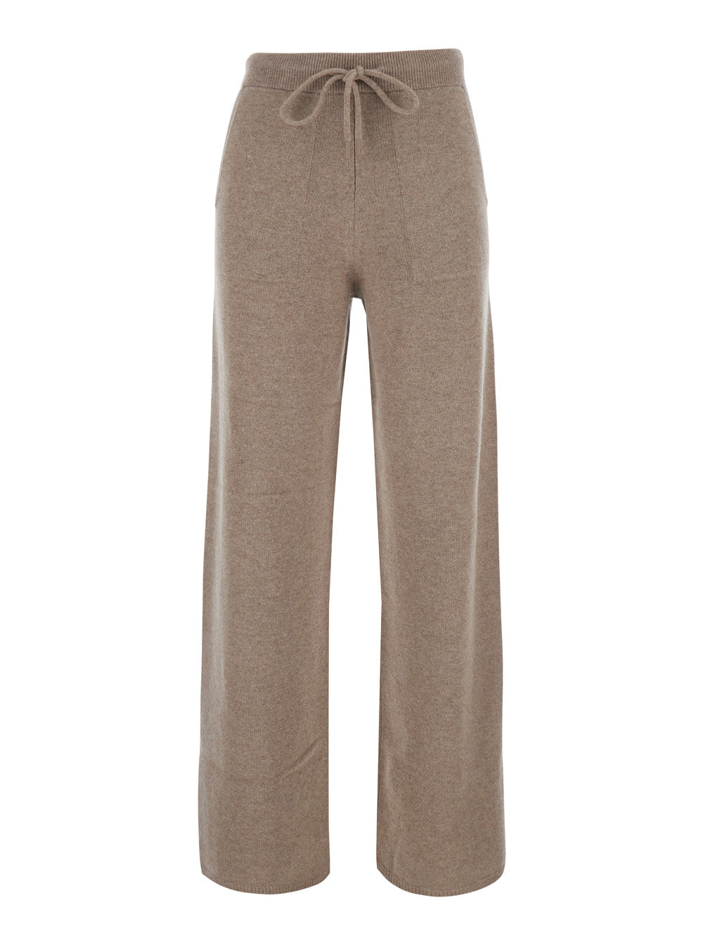 MAX MARA Max Mara Women 'Fiabe' Beige Trousers With Pockets And Elasticated Waist In Cashmere Women