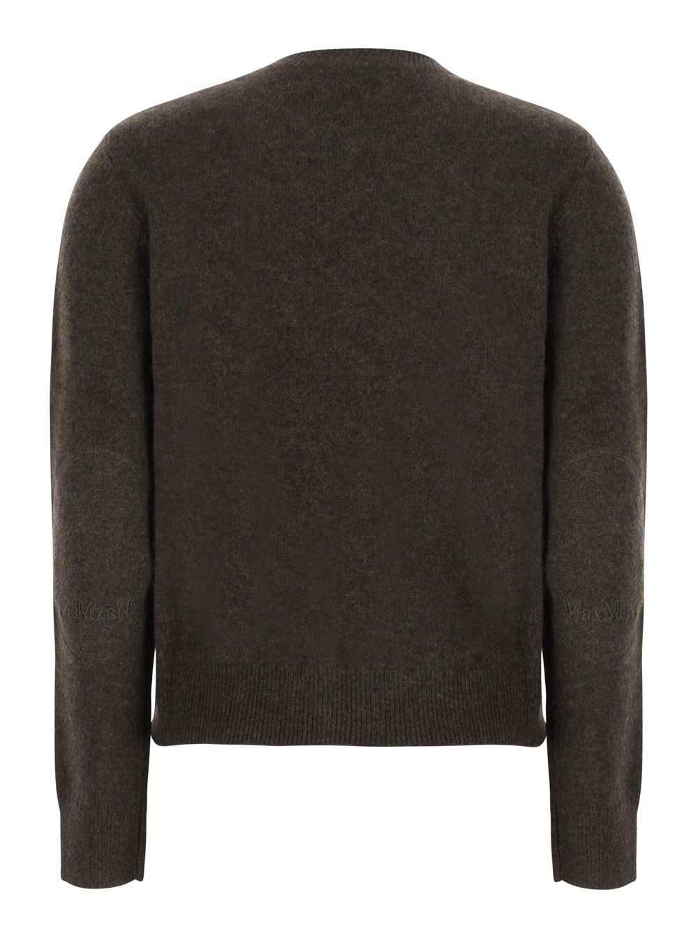 'S MAXMARA 'S Maxmara Women 'Voliera' Brown Sweater With Crew Neck And Ribbed Details In Wool For Women