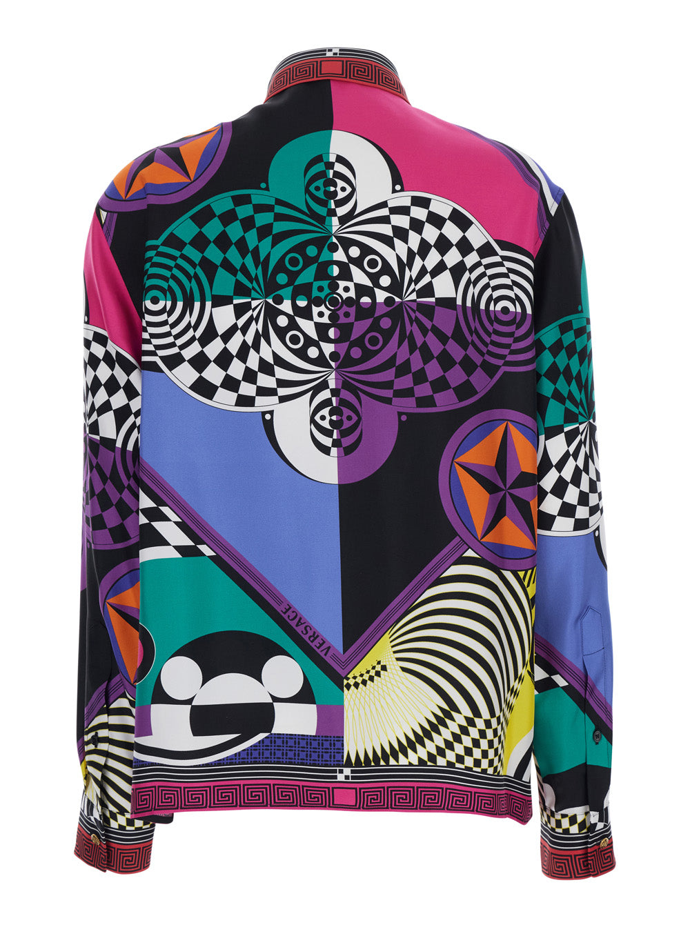 Versace Women Multicolor Shirt With All-Over Foulard Print In Silk Twill Women