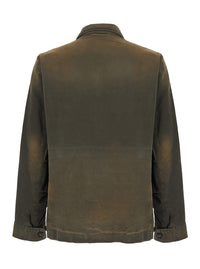 Amiri Men 'M65' Green Jacket With Military Design And Embroidered Logo On The Front In Cotton For Men