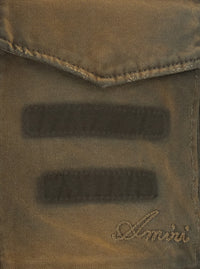 Amiri Men 'M65' Green Jacket With Military Design And Embroidered Logo On The Front In Cotton For Men