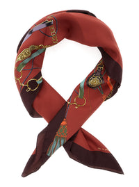 Etro Women Bordeaux Scarf With All-Over Paisley Motif In Silk For Women