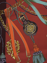 Etro Women Bordeaux Scarf With All-Over Paisley Motif In Silk For Women
