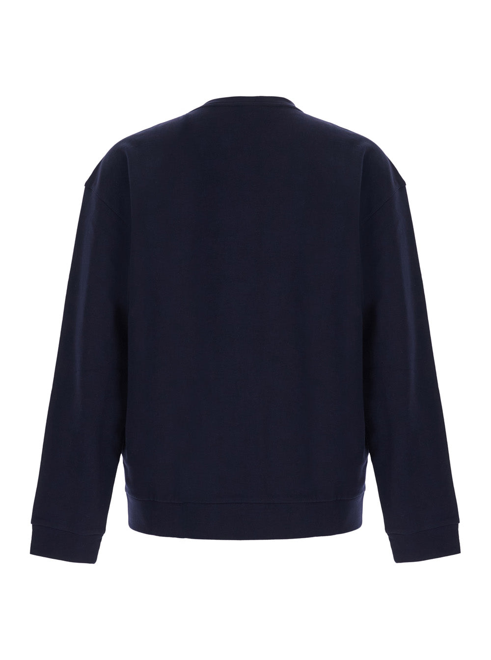 Giorgio Armani Men Blue Sweatshirt With Embroidered Logo On The Chest In Cotton Men