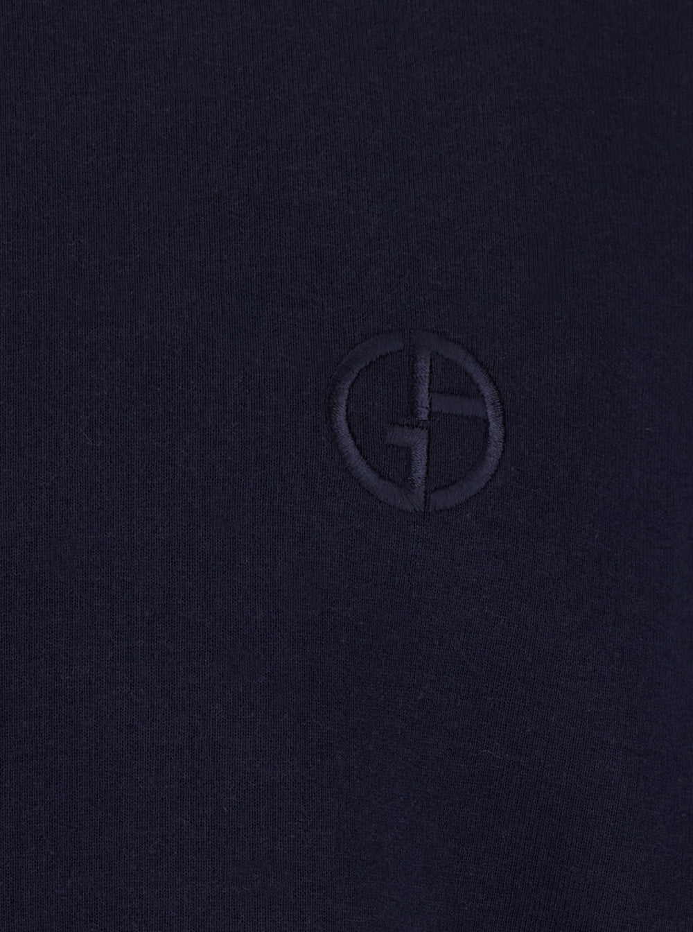 Giorgio Armani Men Blue Sweatshirt With Embroidered Logo On The Chest In Cotton Men