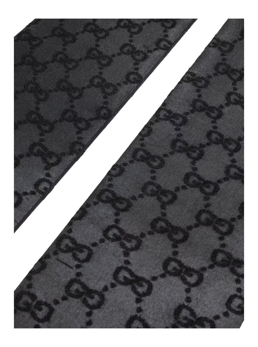 Gucci Women Black Tights With All-Over Gg Motif In Tech Fabric Women