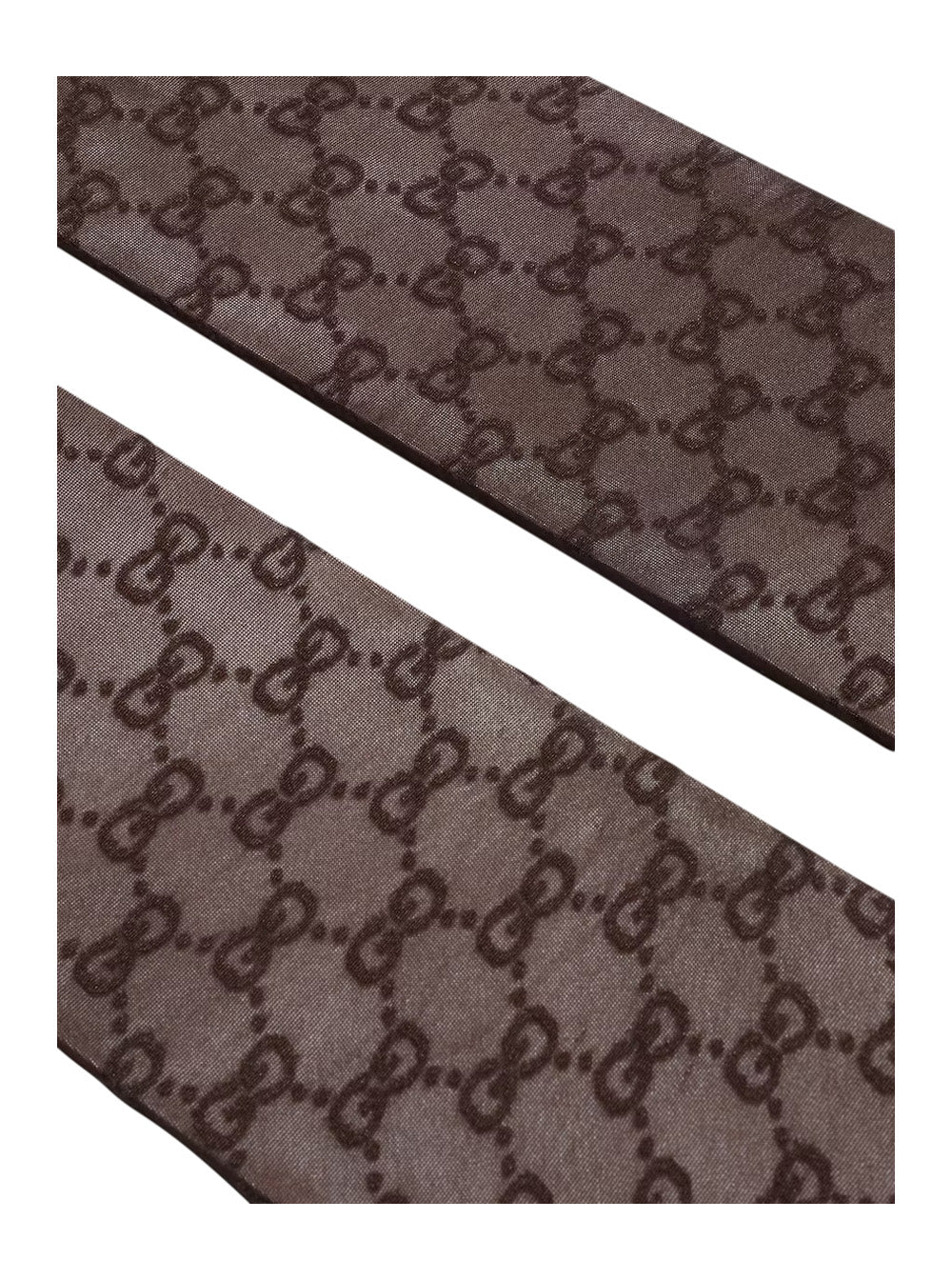 Gucci Women Brown Tights With All-Over Gg Motif In Tech Fabric Women