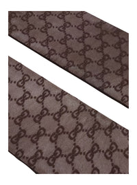 Gucci Women Brown Tights With All-Over Gg Motif In Tech Fabric Women