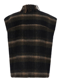Isabel Marant Etoile Women 'Ginesa' Brown Jacket With Fringe Design And Applied Straps In Fabric For Women