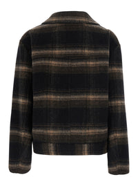 Isabel Marant Etoile Women 'Galeane' Brown Jacket With Striped Motif And Fringe Details In Fabric Women
