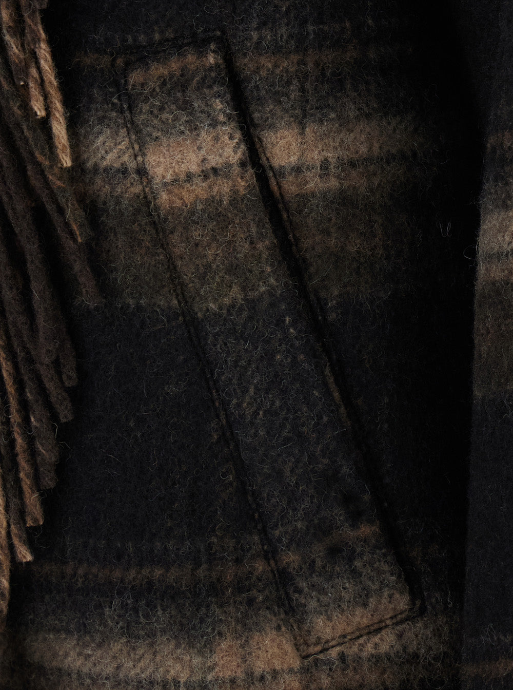 Isabel Marant Etoile Women 'Galeane' Brown Jacket With Striped Motif And Fringe Details In Fabric Women