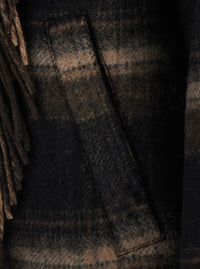 Isabel Marant Etoile Women 'Galeane' Brown Jacket With Striped Motif And Fringe Details In Fabric Women
