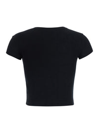 Vivienne Westwood Women Black T-Shirt With Embroidered Logo On The Front In Viscose For Women