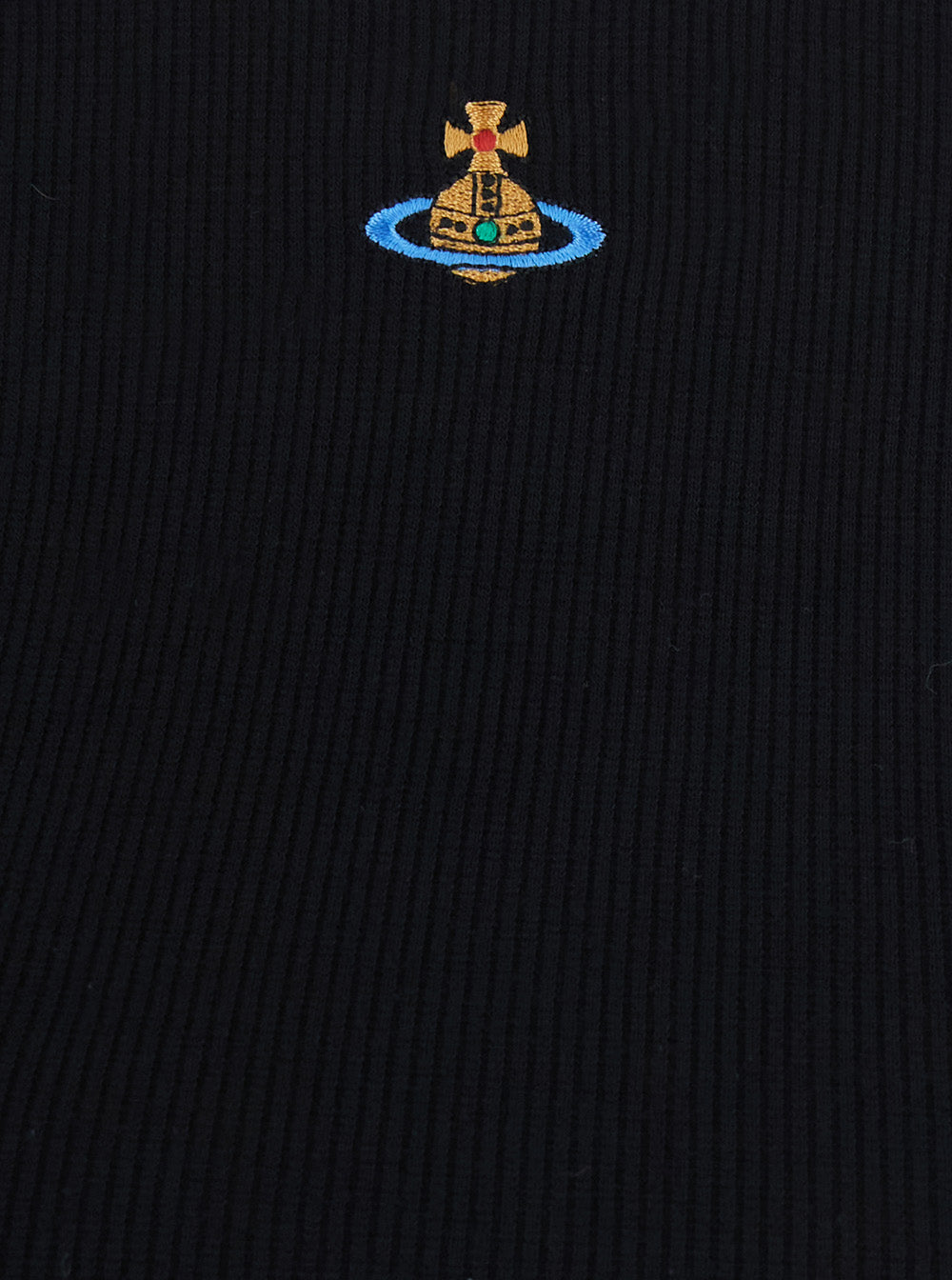 Vivienne Westwood Women Black T-Shirt With Embroidered Logo On The Front In Viscose For Women