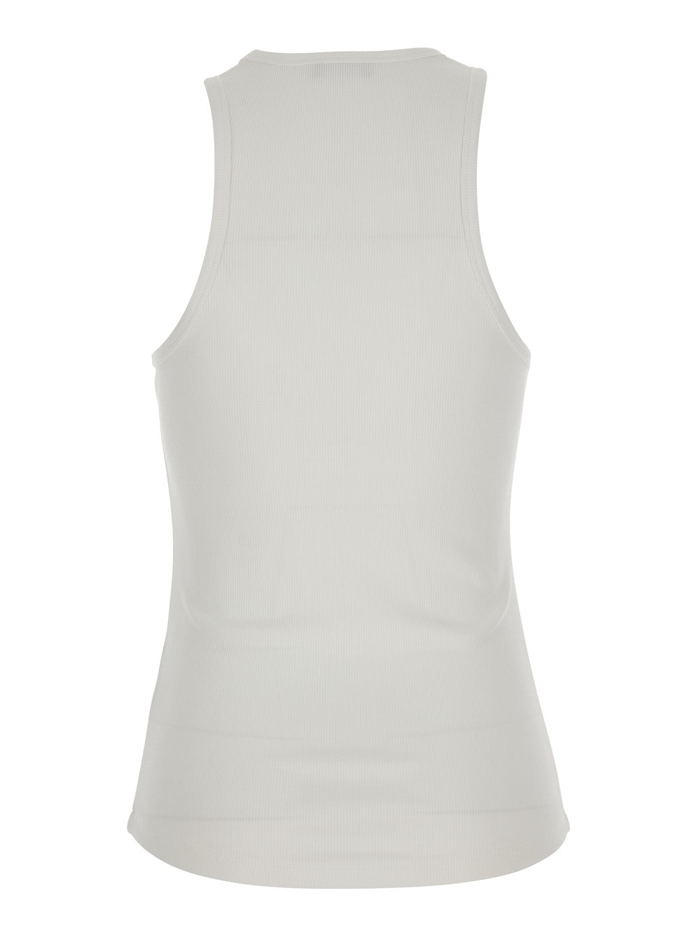 Leplain Women Ribbed Top Embroidery With Embroidered Details And Cotton And Spandex White Women