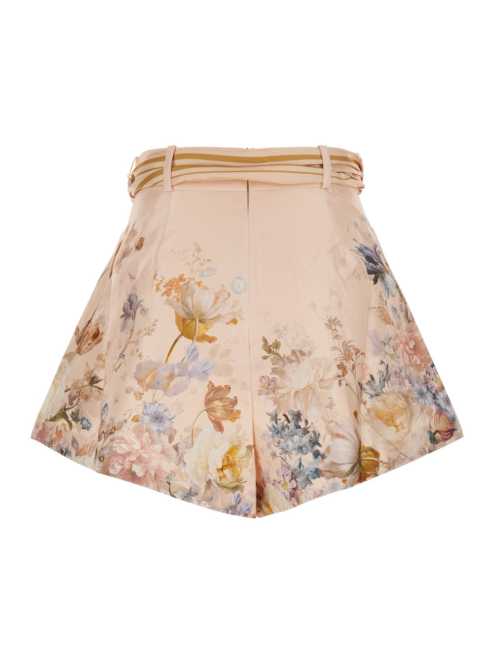Zimmermann Women Valiant Tuck Short Skirt In Pink Silk And Cotton For Women