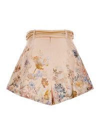 Zimmermann Women Valiant Tuck Short Skirt In Pink Silk And Cotton For Women