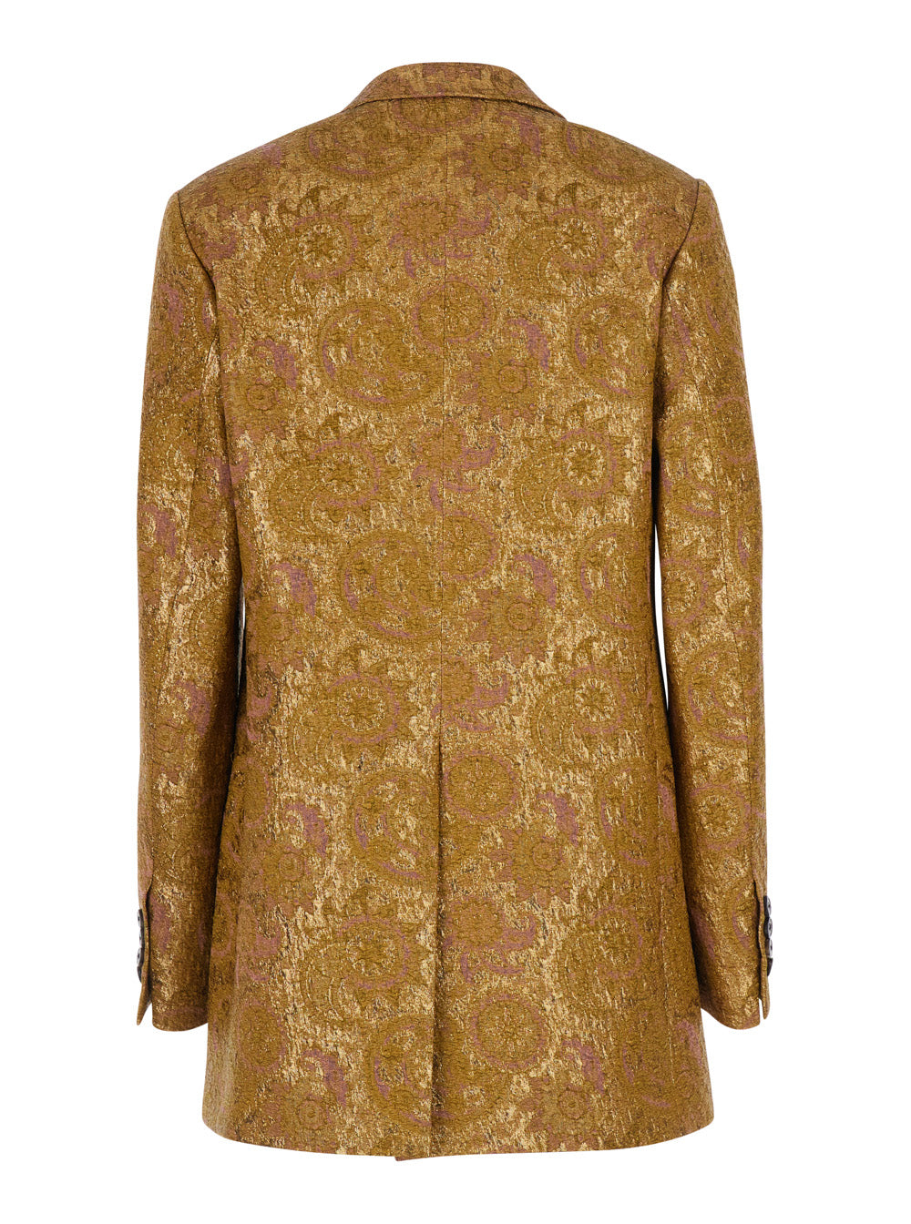 Dries Van Noten Women 'Blanchet' Metallic Single-Breasted Jacket With Notched Revers In Linen Blend For Women