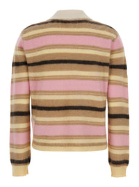 GUEST IN RESIDENCE Guest In Residence Women Multicolor Polo Shirt With Long Sleeves, Classic Collar And All-Over Striped Motif In Cashmere For Women