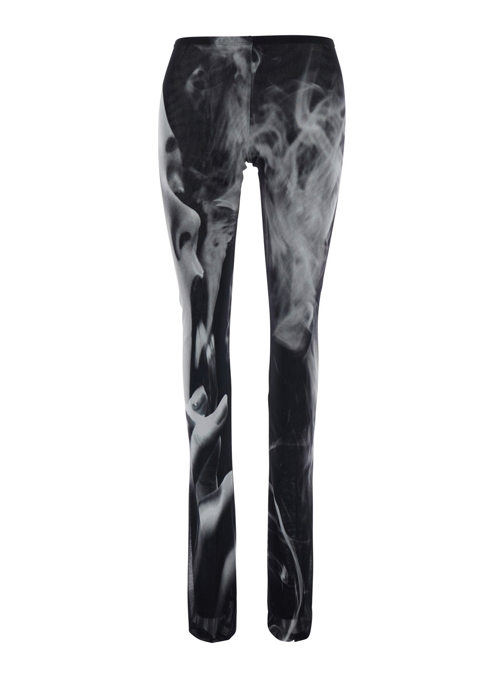 JEAN PAUL GAULTIER Jean Paul Gaultier Women Black Pants With 'Smoking Women' Print In Tech Fabric For Women