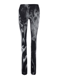 JEAN PAUL GAULTIER Jean Paul Gaultier Women Black Pants With 'Smoking Women' Print In Tech Fabric For Women