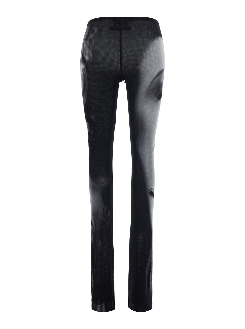 JEAN PAUL GAULTIER Jean Paul Gaultier Women Black Pants With 'Smoking Women' Print In Tech Fabric For Women
