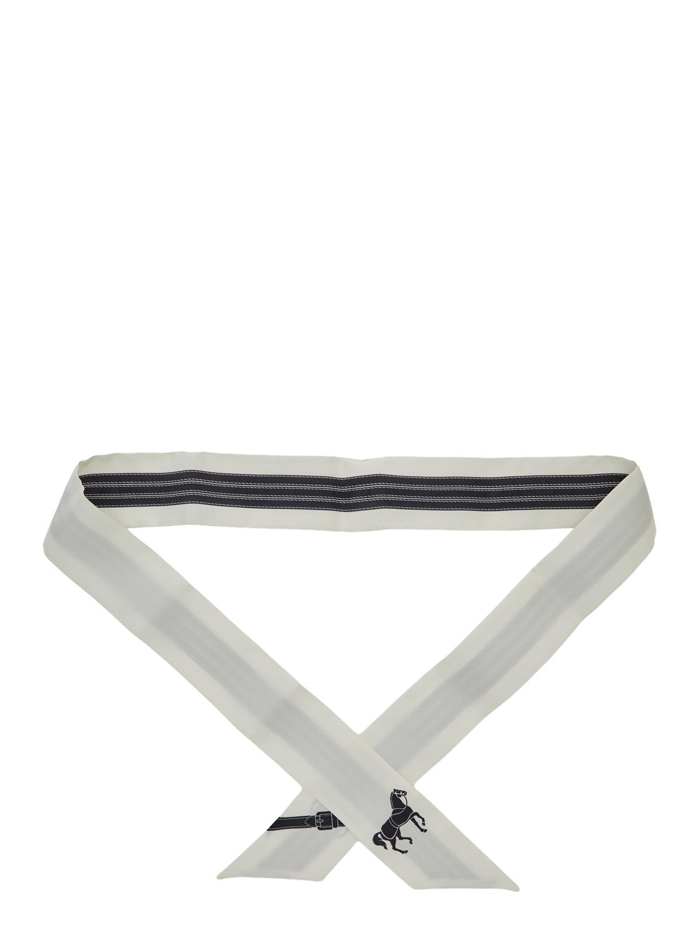 Fendi Women 'Wrappy' White Scarf With Print In Silk For Women