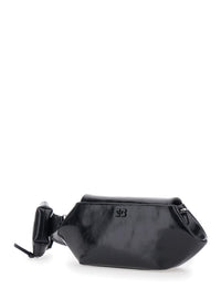 GANNI Ganni Women Shoulder Bag With Triomphe Plate In Black Leather For Women