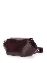 GANNI Ganni Women Shoulder Bag With Magnetic Closure In Bordeaux Leather For Women