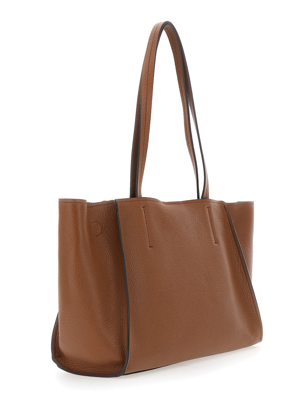 MICHAEL MICHAEL KORS Michael Michael Kors Women Hamilton Moderne Lg East West Fold Tote Bag With Metal Details And Prominent Logo, In Leather, Brown, Women
