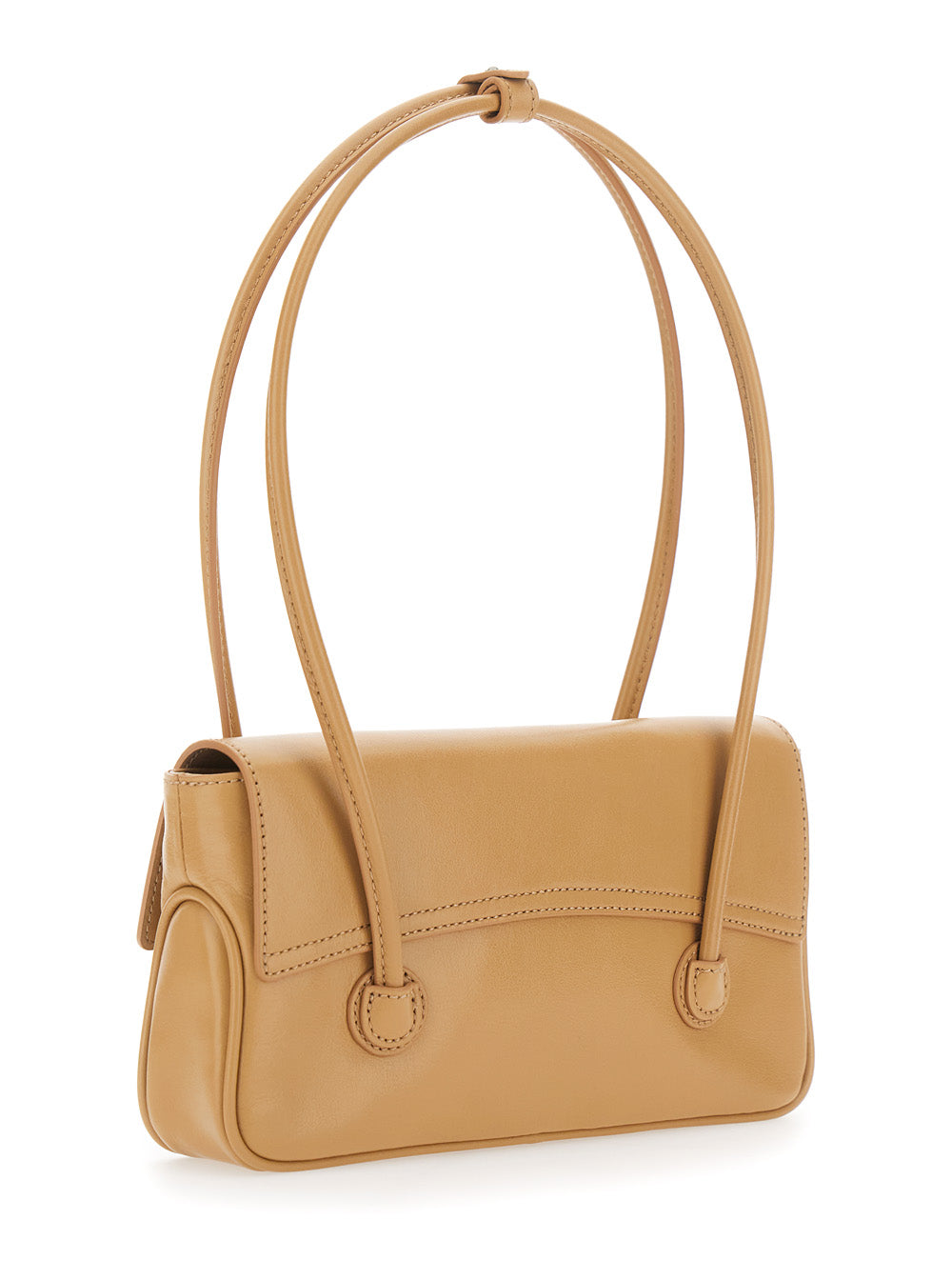 MARGESHERWOOD Margesherwood Women Shoulder Bag With Flap In Glossy Leather Beige Woman