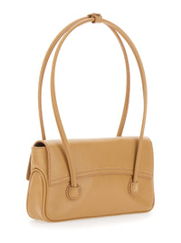 MARGESHERWOOD Margesherwood Women Shoulder Bag With Flap In Glossy Leather Beige Woman