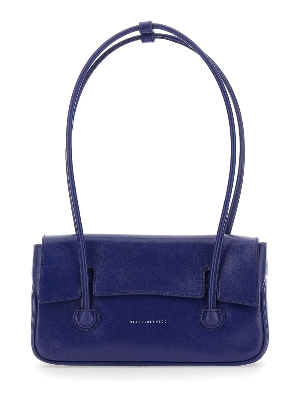 MARGESHERWOOD Margesherwood Women Shoulder Bag In Shiny Blue Leather For Women