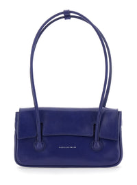 MARGESHERWOOD Margesherwood Women Shoulder Bag In Shiny Blue Leather For Women