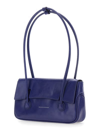 MARGESHERWOOD Margesherwood Women Shoulder Bag In Shiny Blue Leather For Women