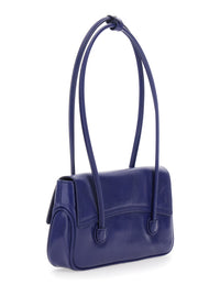 MARGESHERWOOD Margesherwood Women Shoulder Bag In Shiny Blue Leather For Women
