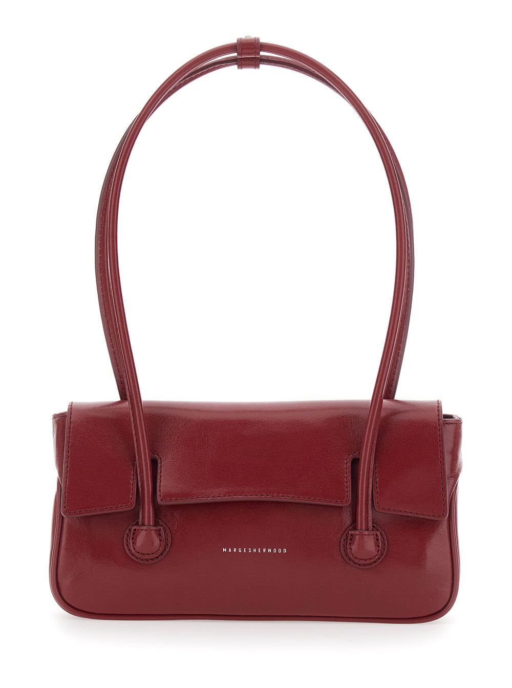 MARGESHERWOOD Margesherwood Women Shoulder Bag With Flap In Smooth Leather Bordeaux Woman