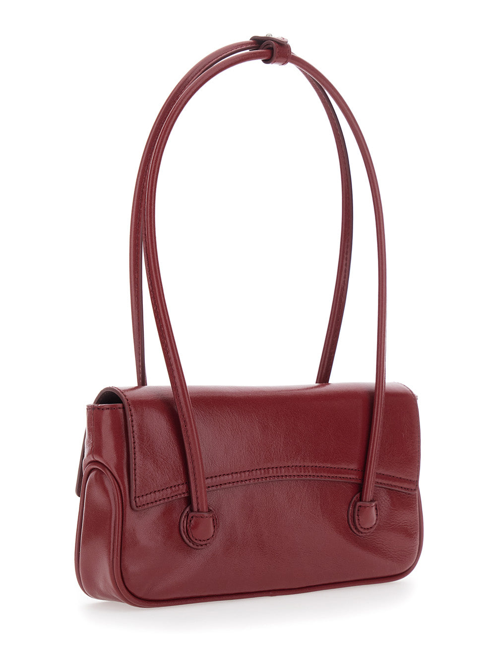 MARGESHERWOOD Margesherwood Women Shoulder Bag With Flap In Smooth Leather Bordeaux Woman