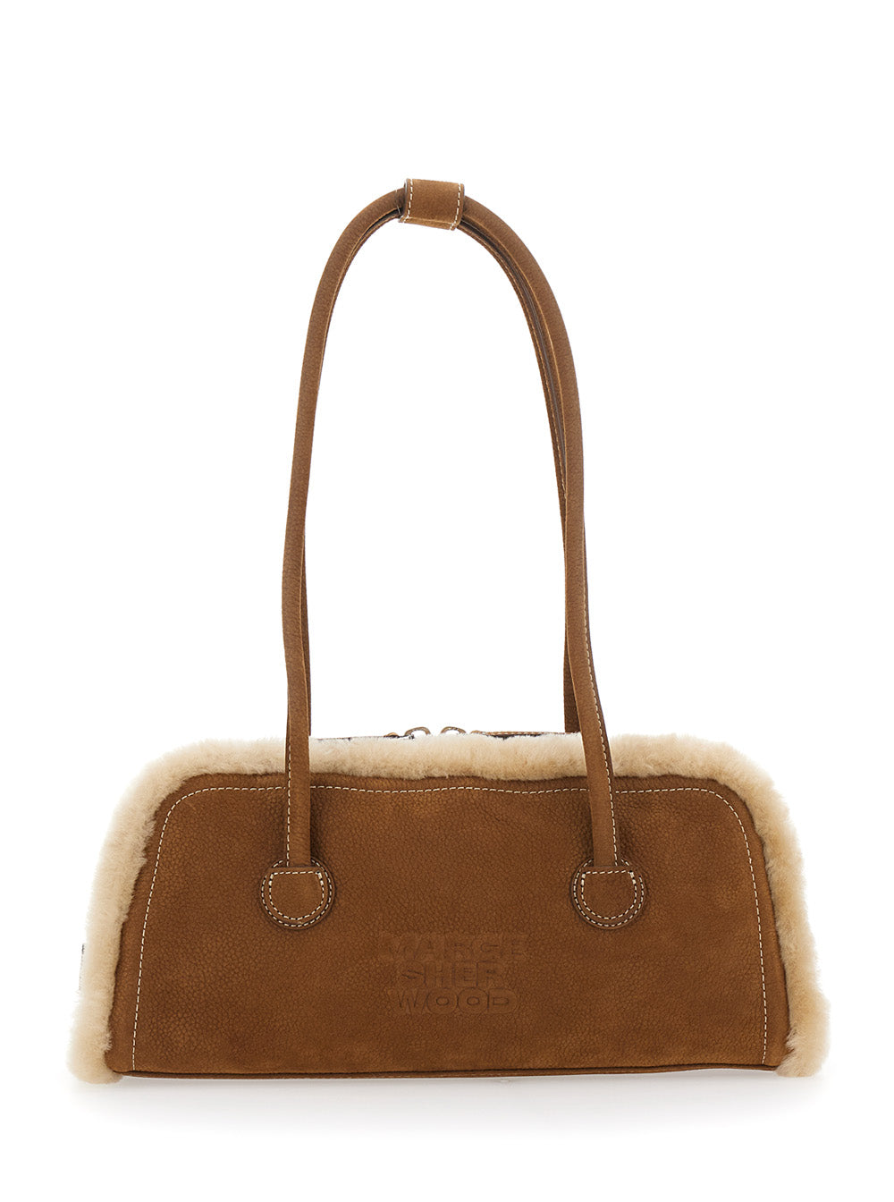 MARGESHERWOOD Margesherwood Women Shoulder Bag Beige With Shearling And Nubuck Details