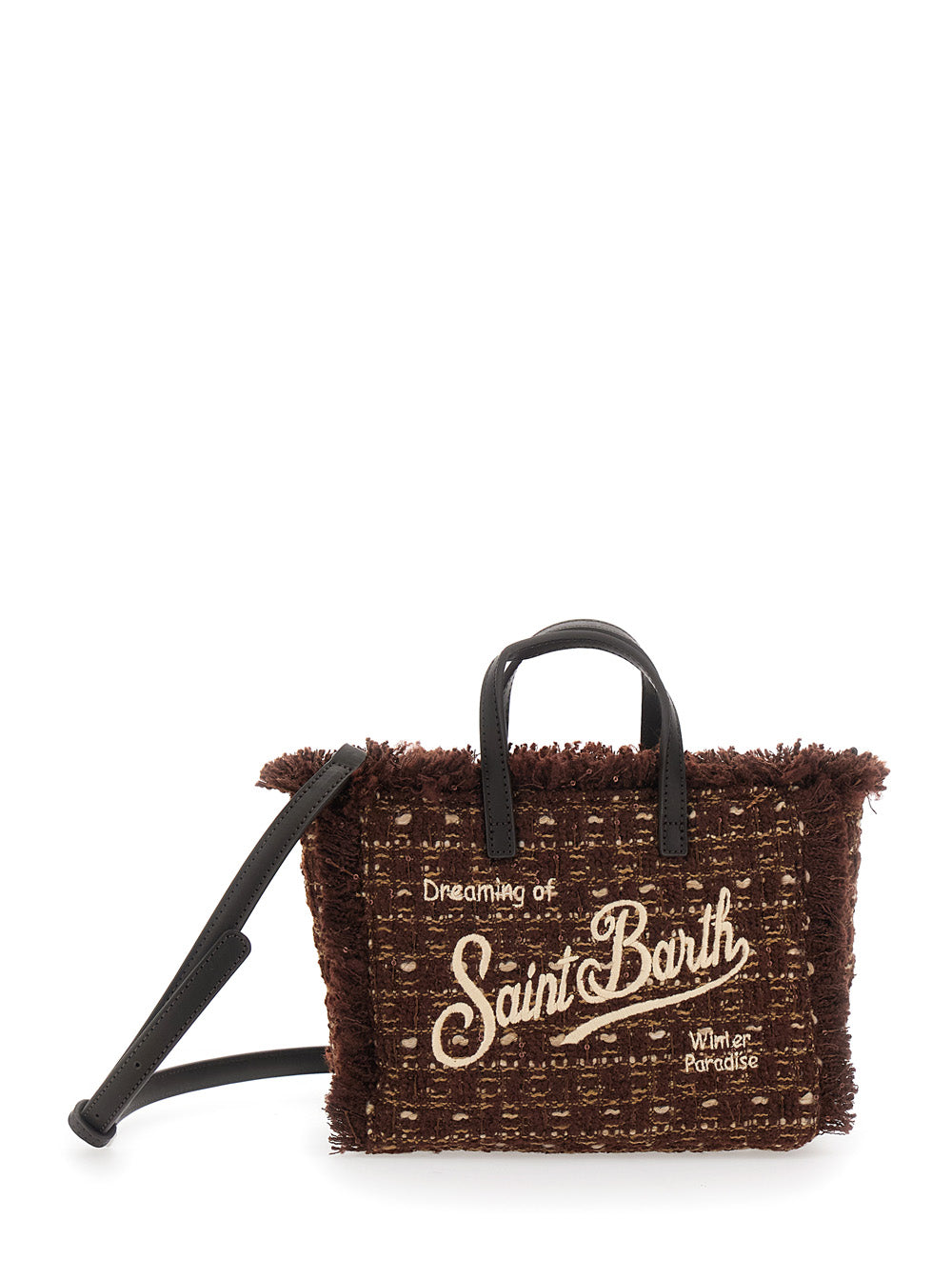 MC2 SAINT BARTH Mc2 Saint Barth Women Mini Handbag Characterized By A Tweed Design And Brown Color. Composition In Polyester. Unisex.