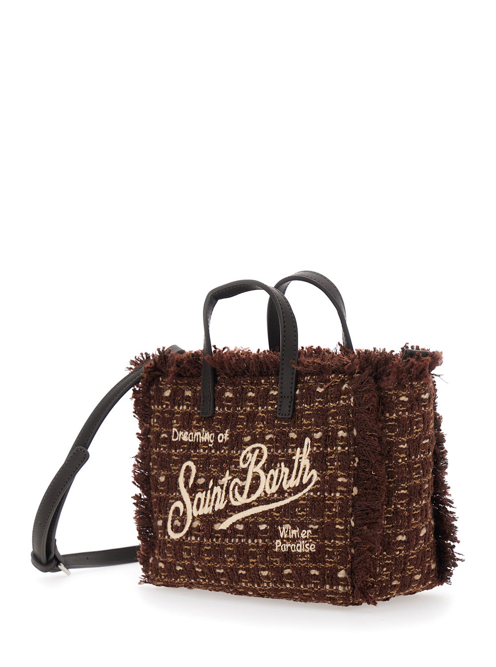 MC2 SAINT BARTH Mc2 Saint Barth Women Mini Handbag Characterized By A Tweed Design And Brown Color. Composition In Polyester. Unisex.