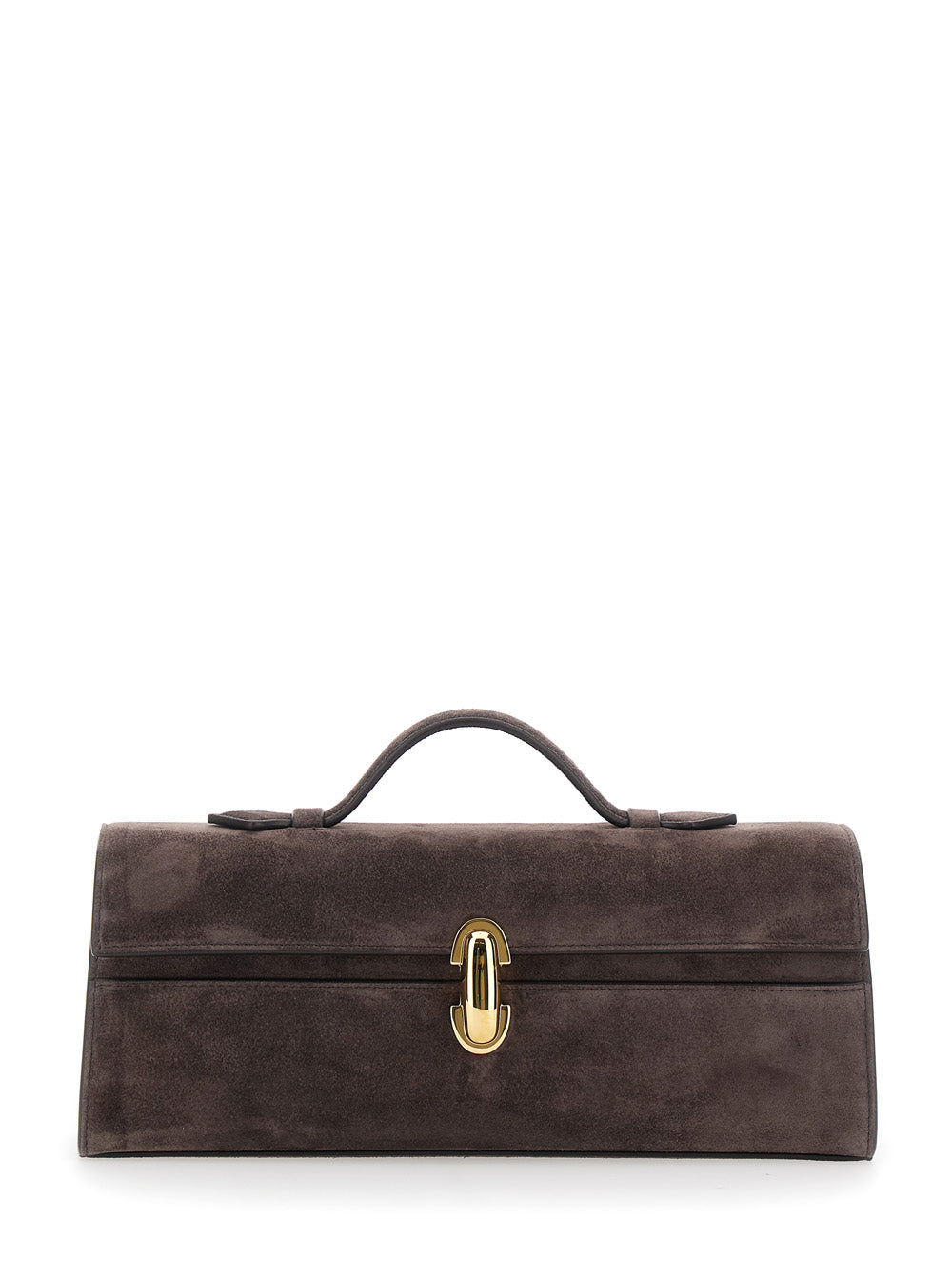 SAVETTE Savette Women Slim Symmetry Pouch With Brown Suede And Unisex