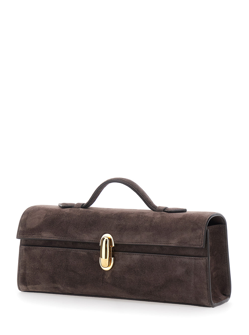 SAVETTE Savette Women Slim Symmetry Pouch With Brown Suede And Unisex