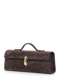 SAVETTE Savette Women Slim Symmetry Pouch With Brown Suede And Unisex