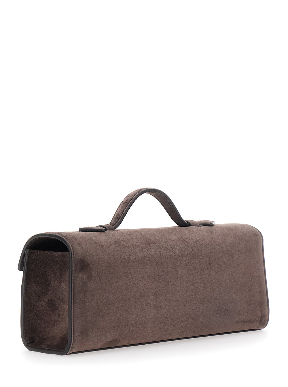 SAVETTE Savette Women Slim Symmetry Pouch With Brown Suede And Unisex