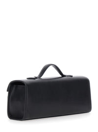 SAVETTE Savette Women Slim Symmetry Clutch In Black Vintage Leather For Women