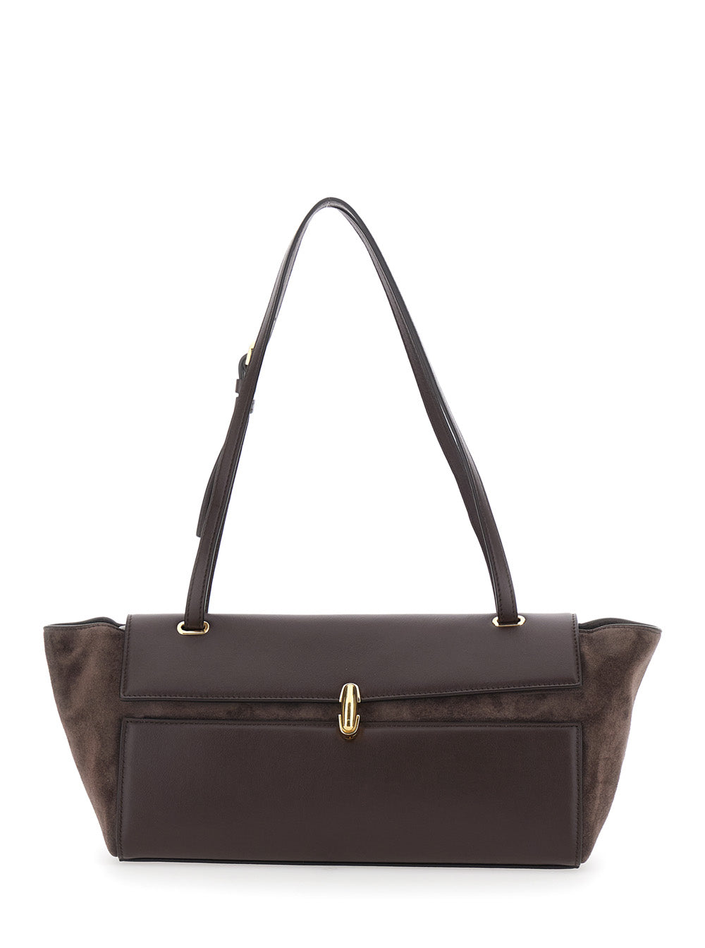 SAVETTE Savette Women Crossbody Bag In Suede And Smooth Leather With Brown Details For Women